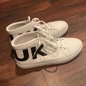 French Connection White High Top Leather Sneaker US Size 12